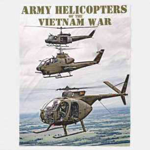 HELIKOPTERS VAN DE VIETNAM WAR FLEECE DEKEN