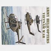 HELIKOPTERS VAN DE VIETNAM WAR FLEECE DEKEN (Voorkant (Horizontaal))