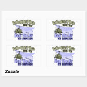 Helikopters vliegen niet [UH-1] Rechthoekige Sticker (Vel)