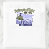 Helikopters vliegen niet [UH-1] Rechthoekige Sticker (Tas)