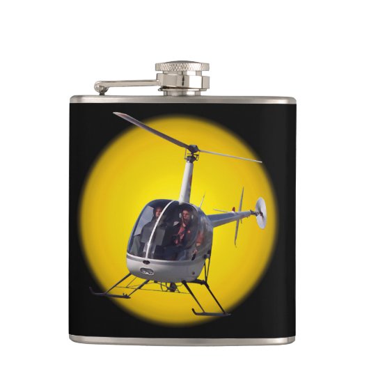 Helikoptertank Gepersonaliseerd HelikopterDrink Heupfles (Voorkant)