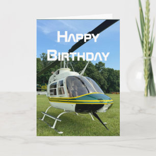 Helikoptervliegtuig, Cool Aviation Verjaardag Kaart