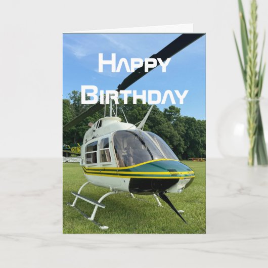 Helikoptervliegtuig, Cool Aviation Verjaardag Kaart (Voorkant)