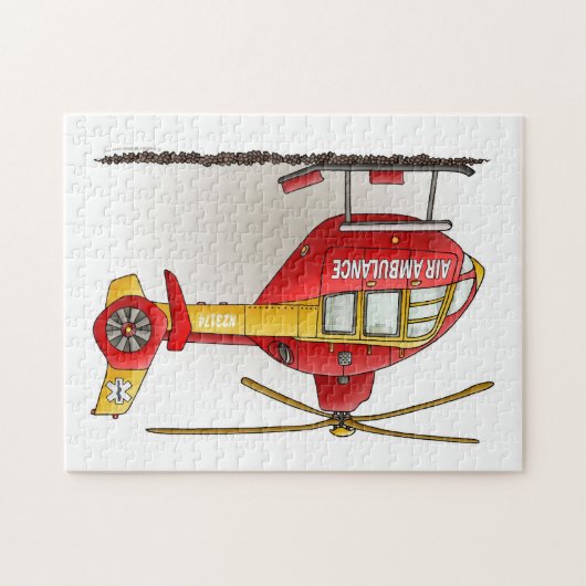 Helikoptervlucht Legpuzzel (Horizontaal)