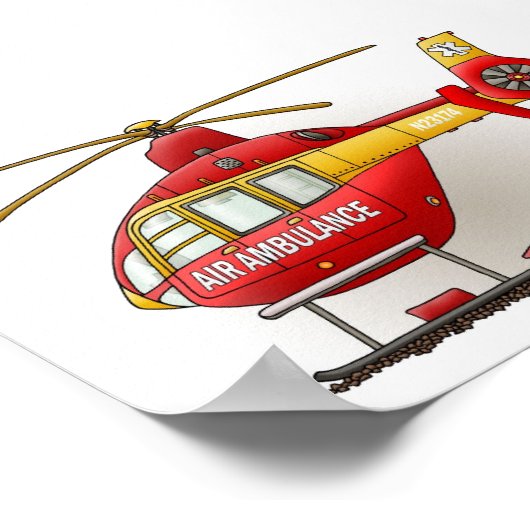 Helikoptervlucht Poster (Hoek)