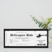 Helikoptervlucht verrassingscadeaubon kaart (Staand voorkant)