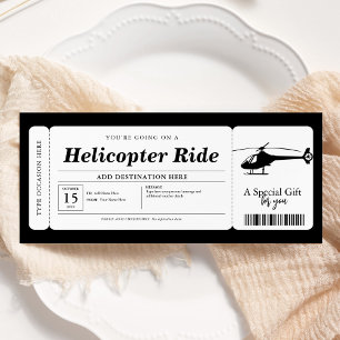 Helikoptervlucht verrassingscadeaubon kaart