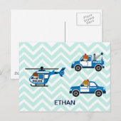 Helikoptervoertuigen voor politiewagens op Chevron Briefkaart (Voorkant / Achterkant)