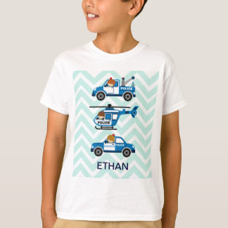 Helikoptervoertuigen voor politiewagens op Chevron T-shirt