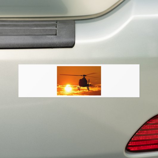 helikopterzonsondergang bumpersticker (Op auto)