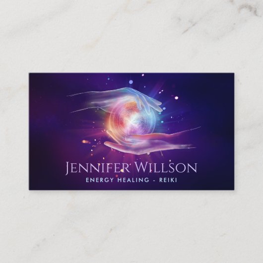 Heling Handen - Energie Heling - Reiki Visitekaartje (Voorkant)
