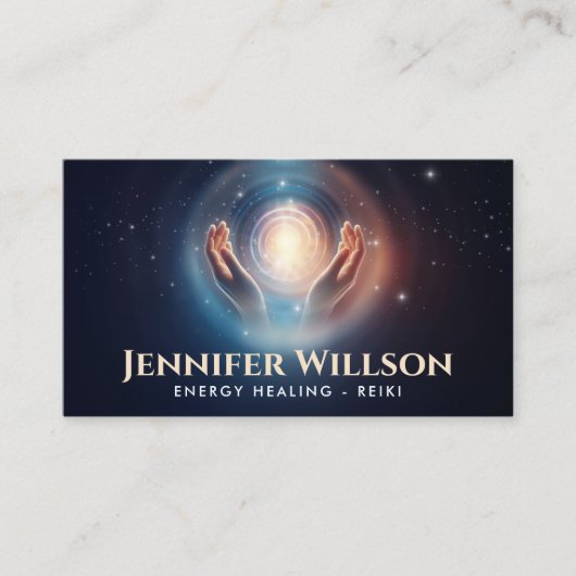 Heling Handen - Energie Heling - Reiki Visitekaartje (Voorkant)