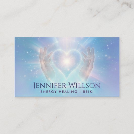 Heling Handen - Energie Heling - Reiki Visitekaartje (Voorkant)