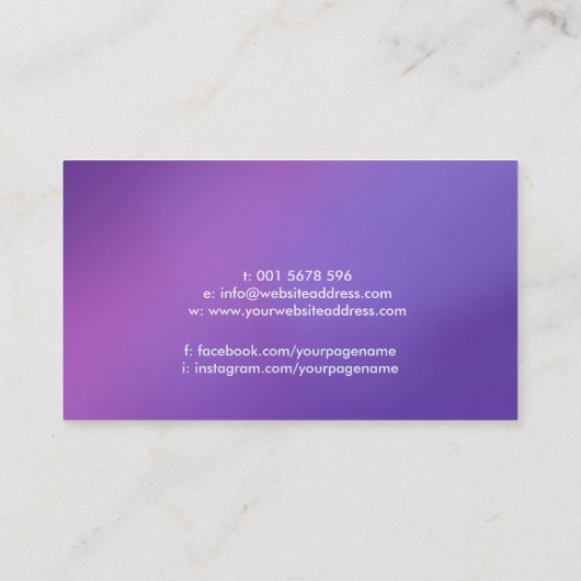 Heling Handen - Energie Heling - Reiki Visitekaartje (Achterkant)