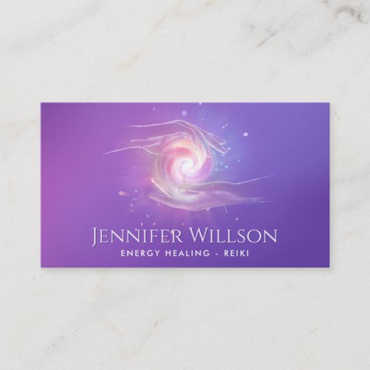 Heling Handen - Energie Heling - Reiki Visitekaartje (Voorkant)
