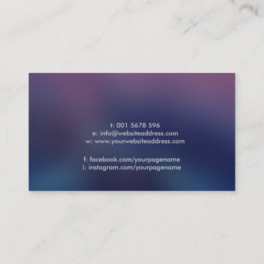 Heling Handen - Energie Heling - Reiki Visitekaartje (Achterkant)