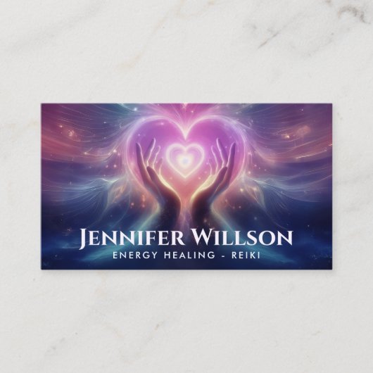 Heling Handen - Energie Heling - Reiki Visitekaartje (Voorkant)