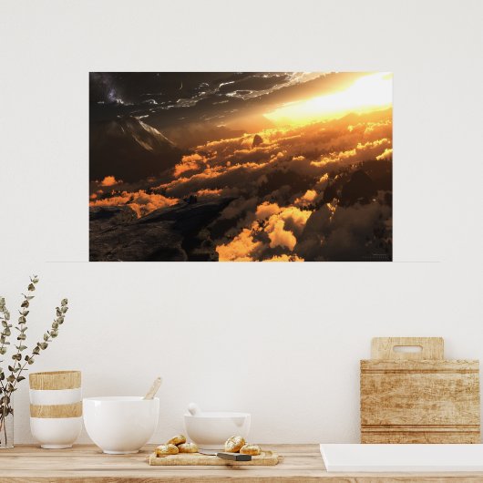 Heliocentric (afdrukken) poster (Keuken)