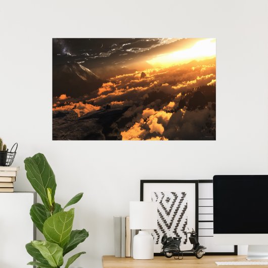 Heliocentric (afdrukken) poster (Thuiskantoor)