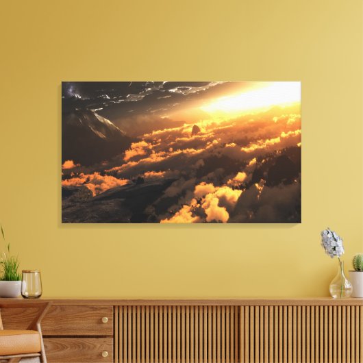 Heliocentrisch (dag) canvas afdruk (Insitu (Woonkamer))