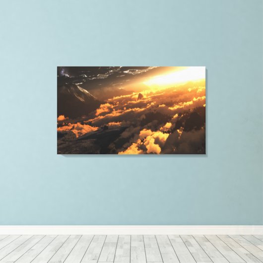 Heliocentrisch (dag) canvas afdruk (Insitu (Houten vloer))