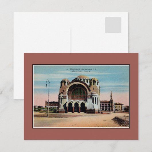  Heliopolis Cairo Egyptische kathedraal Briefkaart (Voorkant / Achterkant)