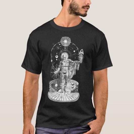 Helios Godhead Macrocosmos Alchemie Occult Heilig T-shirt (Voorkant)