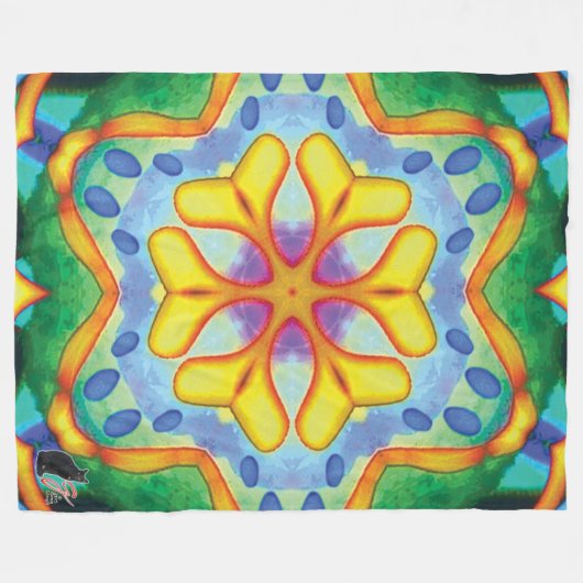 Helios Kaleidoscope Fleece Blanket (Voorkant (Horizontaal))