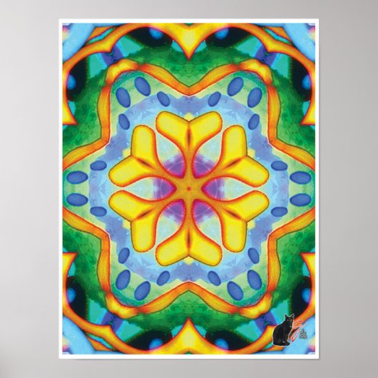 Helios Kinetic Collage Kaleidoscope Poster (Voorkant)