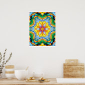 Helios Kinetische Collage Kaleidoscoop Poster (Keuken)