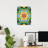 Helios Kinetische Collage Kaleidoscoop Poster (Thuiskantoor)