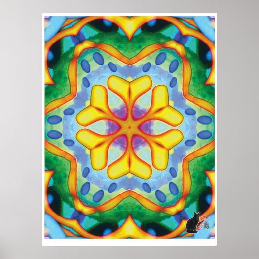 Helios Kinetische Collage Kaleidoscoop Poster (Voorkant)