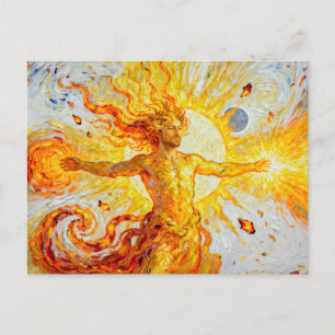 Helios Zonnegod uit de Griekse Mythologie Briefkaart