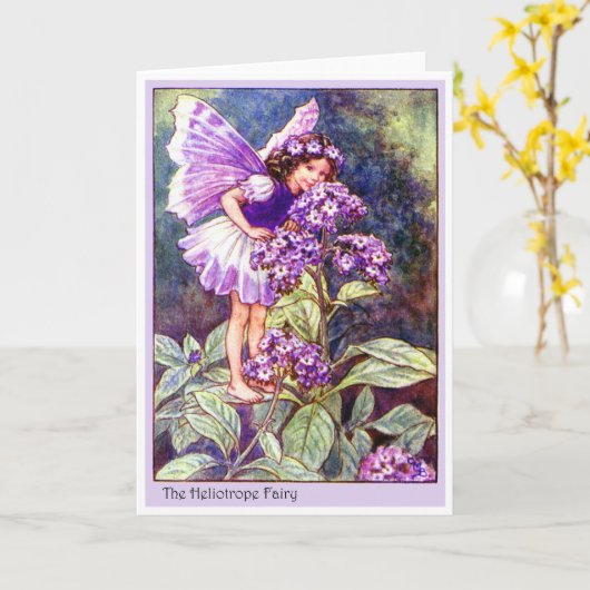 Heliotrope Fairy Kaart (Gele Bloem)