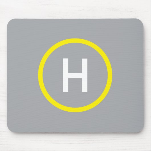 Helipad Mousepad Gray Muismat (Voorkant)