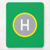 Helipad Mousepad Green Muismat (Voorkant)