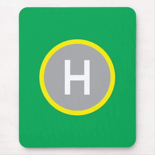 Helipad Mousepad Green Muismat (Voorkant)