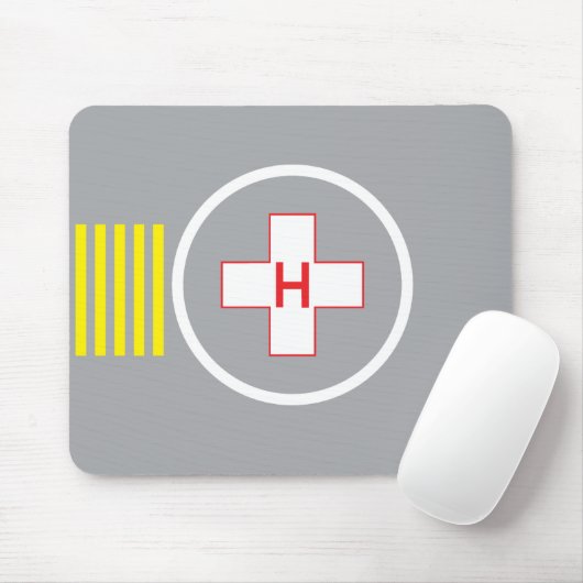 Helipad Mousepad Hospital 6 Muismat (Met muis)
