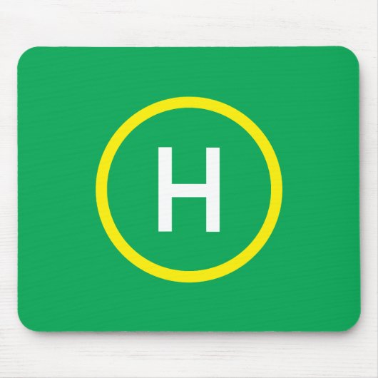Helipad Mousepad Solid Green Muismat (Voorkant)