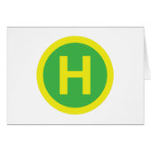 Helipad Sign Kaart (Voorkant Horizontaal)