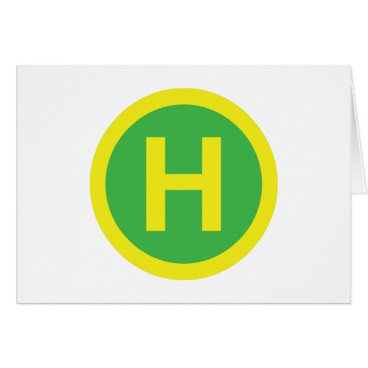 Helipad Sign Kaart (Voorkant Horizontaal)
