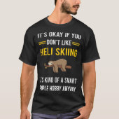 Heliskiing Heliski Heli-skiën Heli skiën T-shirt (Voorkant)