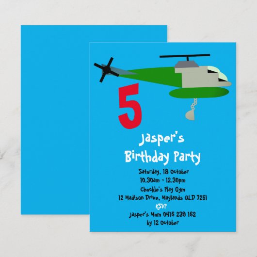 Helitack Kaart (Voorkant / Achterkant)