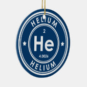 Helium Element Blue keramisch siermiddel Keramisch Ornament (Rechts)