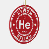 Helium Element Red keramisch siermiddel Ornament (Rechts)