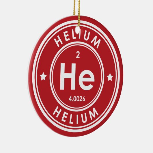 Helium Element Red keramisch siermiddel Ornament (Rechts)
