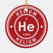 Helium Element Red keramisch siermiddel Ornament (Voorkant)