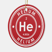 Helium Element Red keramisch siermiddel Ornament (Links)