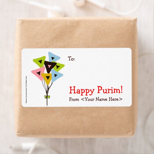 "Helium Hamantaschen" Mishloach Manot Labels (Insitu)