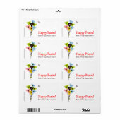 "Helium Hamantaschen" Mishloach Manot Labels (Full Sheet)